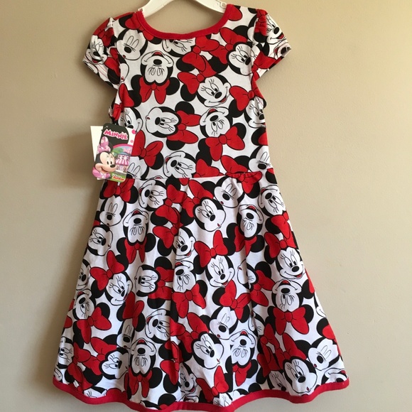 Disney Little Girl Self Tie Ribbon Belt Minnie Mouse Dress size 4. - Picture 2 of 7